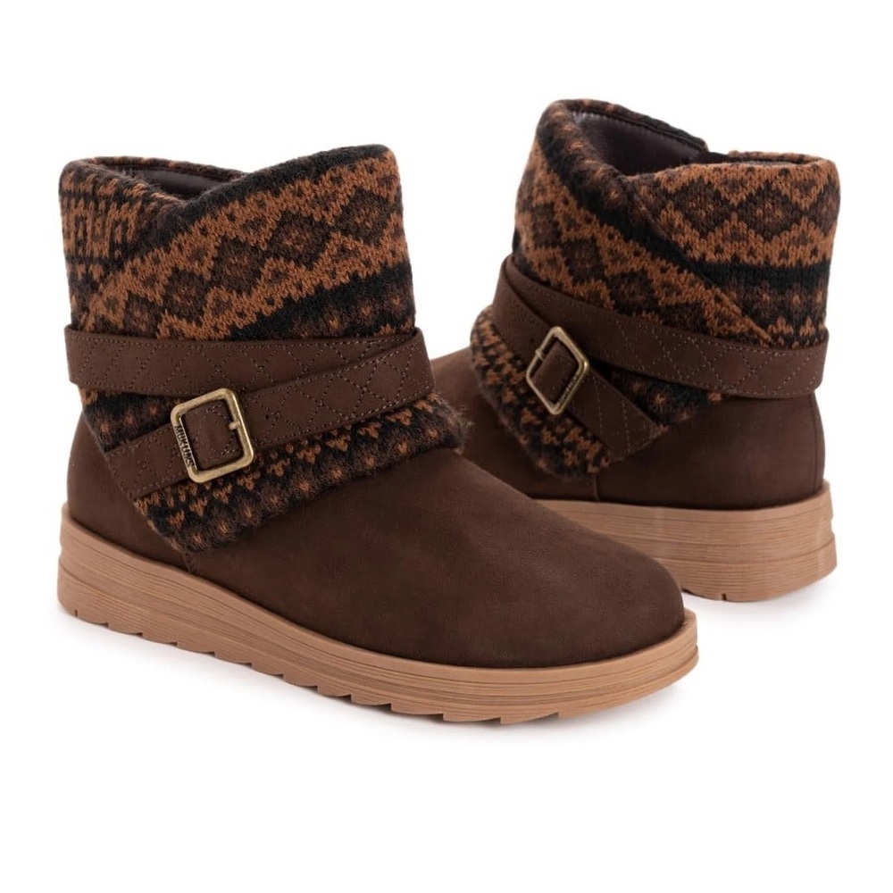 MUK LUKS Women s Natalie Naomi Boots  Black  Size‎ 8 A37